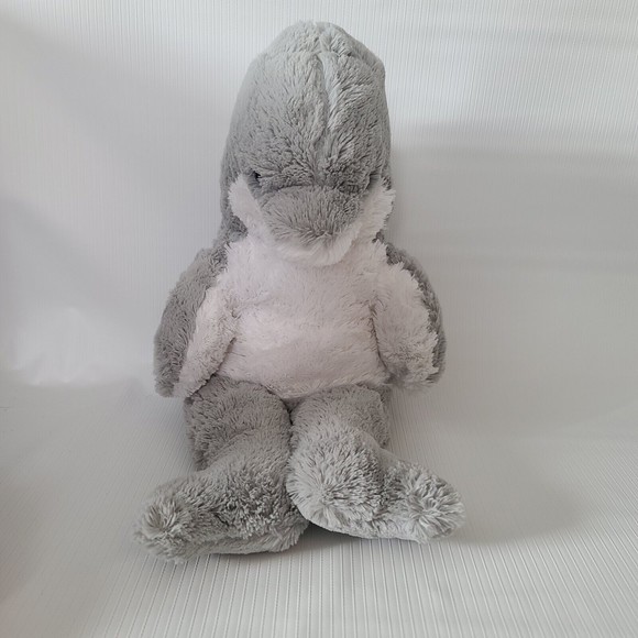 Bear Factory Dolphin Plush Gray Stuffed Animal Vintage Bean Bag Toy With Shirt - Picture 10 of 16